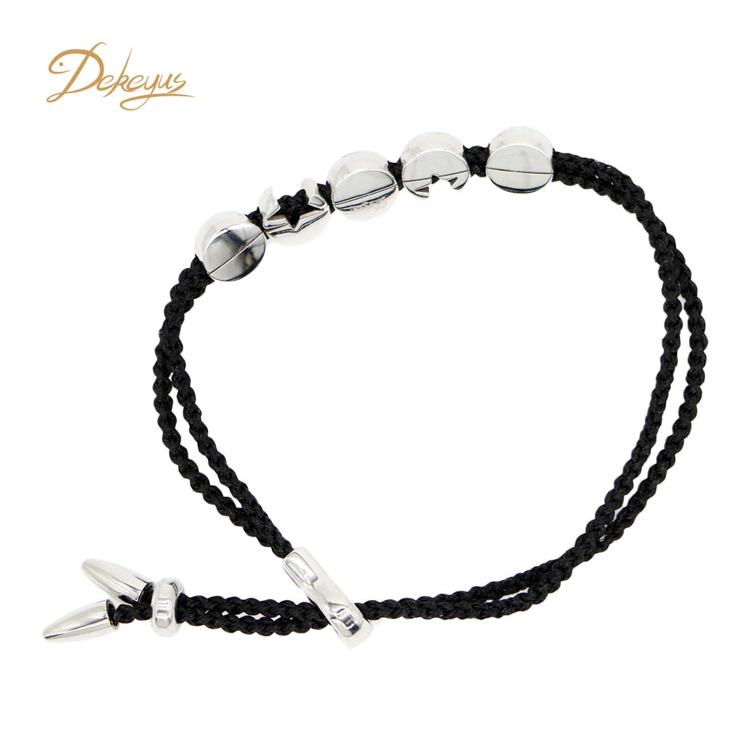 Dekeyus Black Double Teeth Bracelet